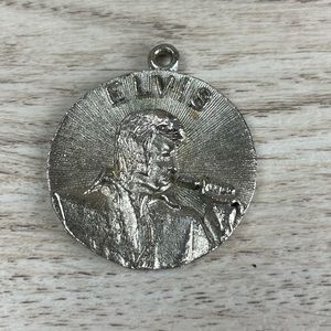 ELVIS KING OF ROCK VINTAGE COLLECTIBLE MEDALLION 1935-1977 RARE Pendant